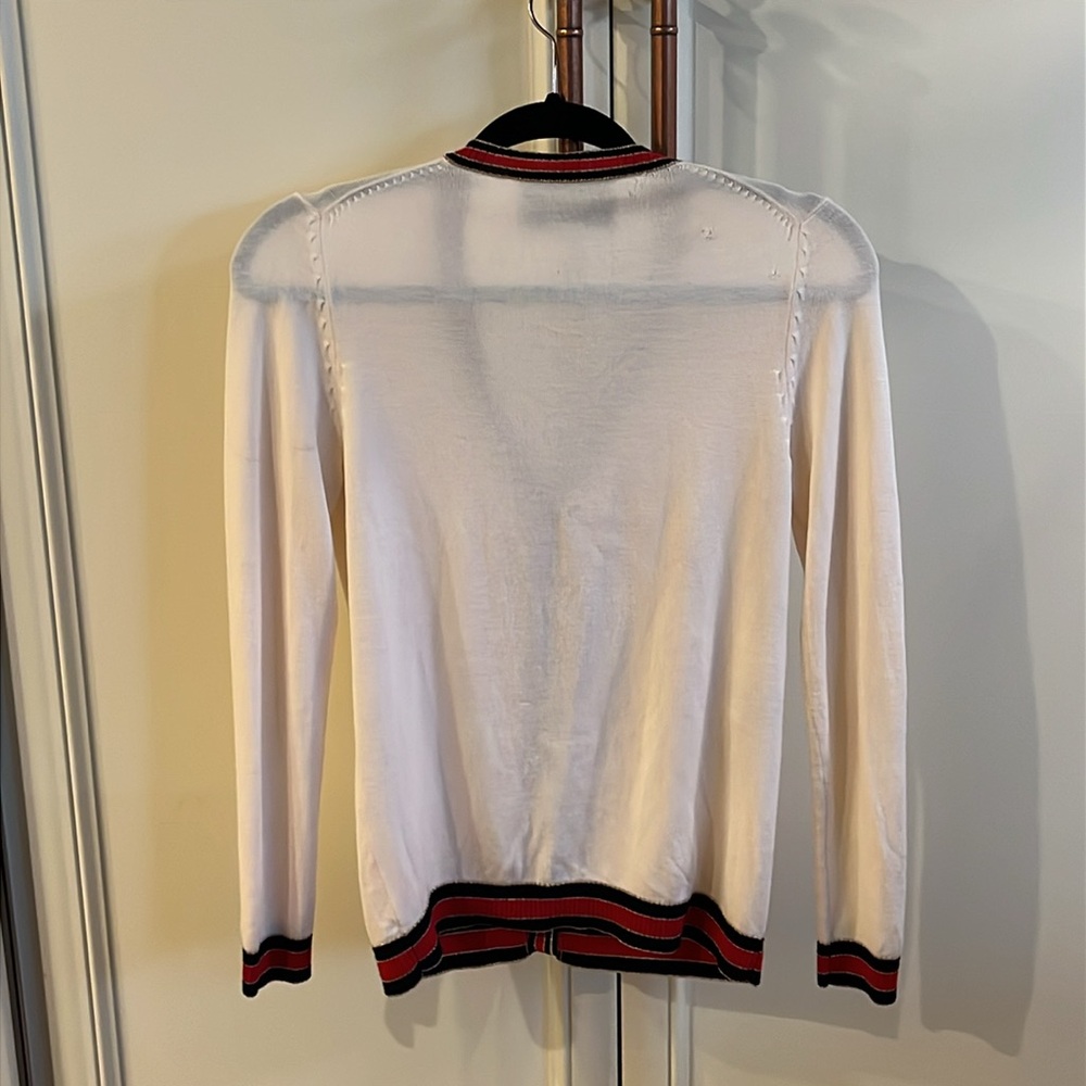 Auth GUCCI Cardigan Sweater Pearl Logo Buttons Sz S - Picture 9 of 12